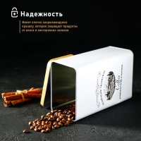 Банка для кофе «Дом и поле», 19×12×8 см, цвет белый