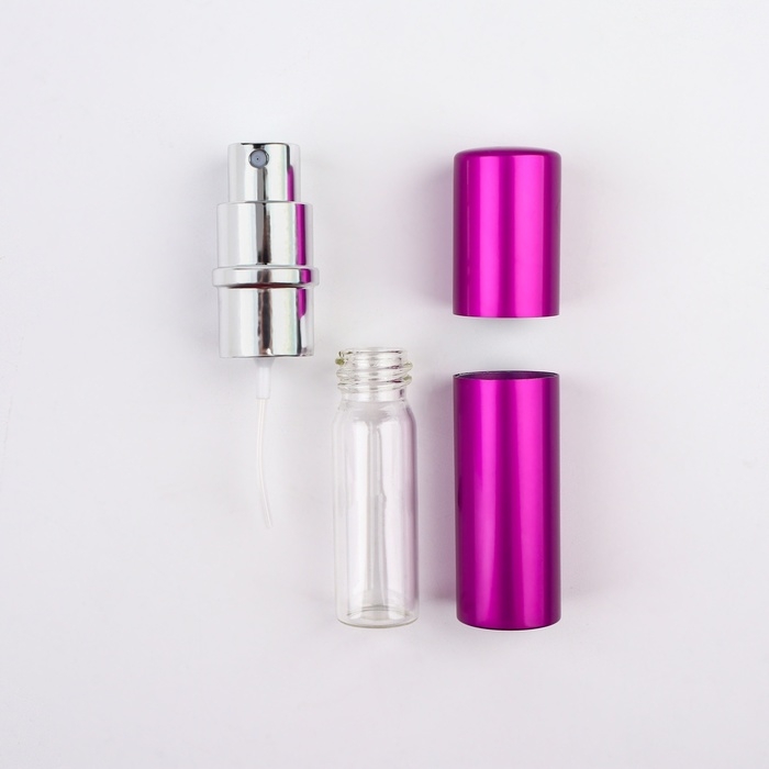 Флакон для парфюма, с распылителем, 10 мл, цвет фиолетовый Флакон для парфюма, с распылителем, 10 мл, цвет фиолетовый