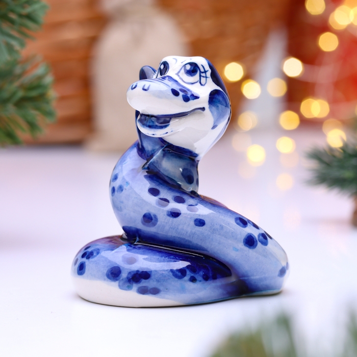 Новый год. Сувенир символ года Новый год. Сувенир символ года "Змея Каа", гжель