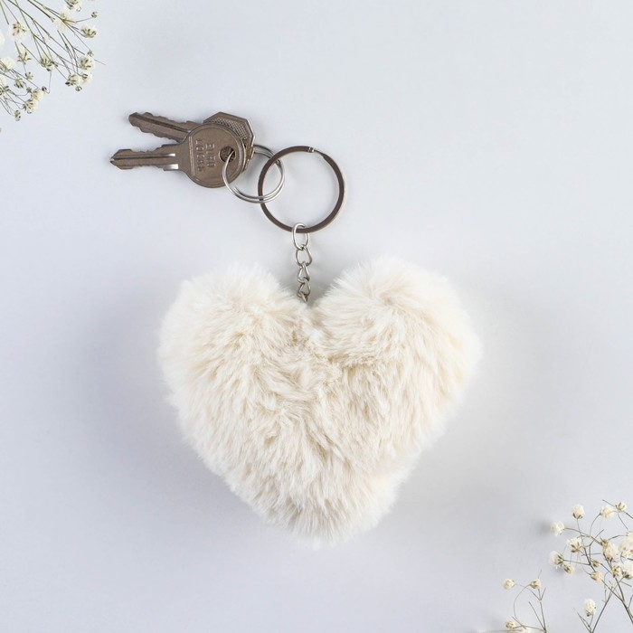 Брелок для ключей пушистик, детский, сердечко &laquo;Ты моя радость&raquo;, 9 х 10 см