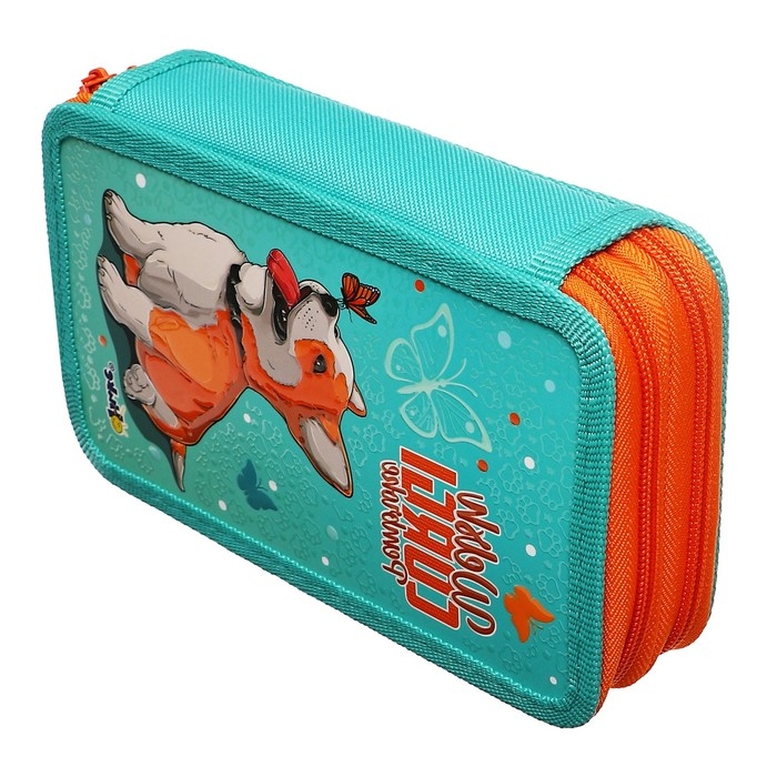 Пенал 2 секции 110*190 лам.кар ПКК 11-19 3D лак дев Пенал 2 секции 110*190 лам.кар ПКК 11-19 3D лак дев "Корги с бабочкой" 71027