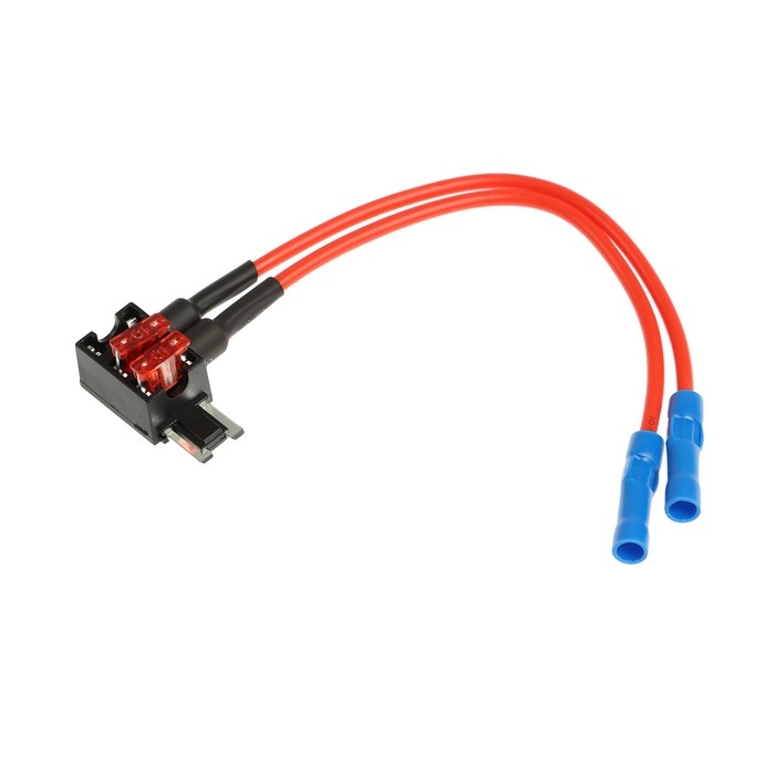 Удлинитель предохранителя двойной, микро, 10А, провод 15 см Удлинитель предохранителя двойной, микро, 10А, провод 15 см