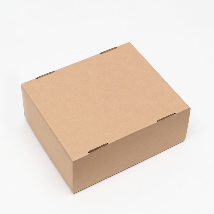 Коробка сборная, крышка-дно, Коробка сборная, крышка-дно, "бурая" 25 х 21 х 10 см