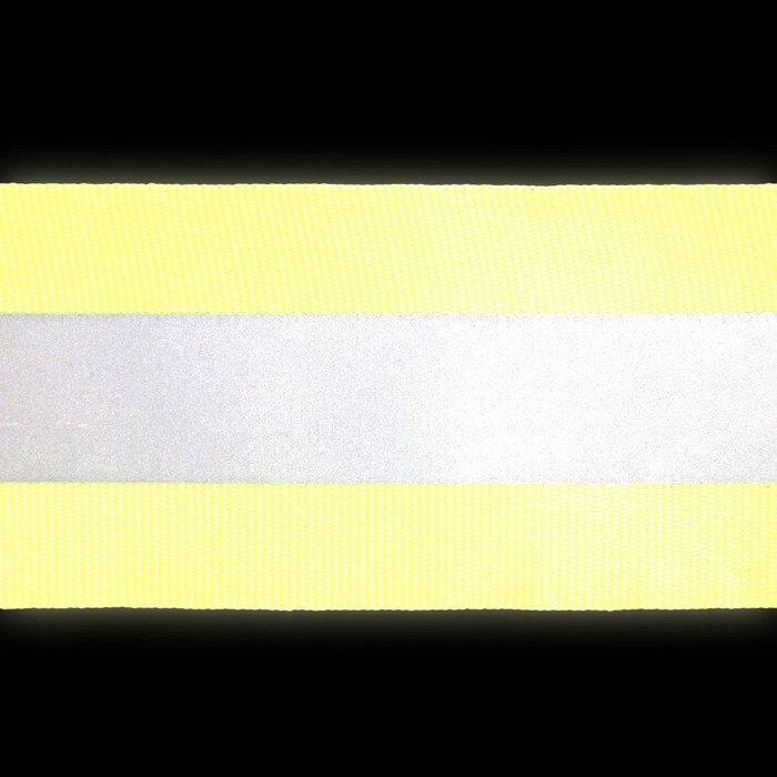 Светоотражающая лента-стропа, 50 мм, 5 ± 1 м, цвет салатовый Светоотражающая лента-стропа, 50 мм, 5 ± 1 м, цвет салатовый