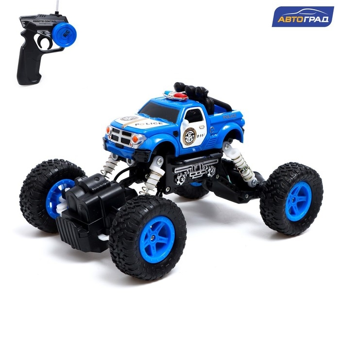 Джип радиоуправляемый «Полиция», работает от аккумулятора, цвет синий Джип радиоуправляемый «Полиция», работает от аккумулятора, цвет синий
