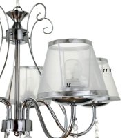 Люстра 2425/5 E27 40Вт хром 52х52х32-60 см BayerLux