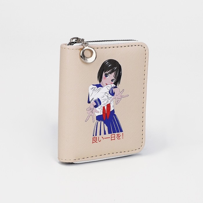 Кошелёк на молнии, отдел для карт, для монет, цвет бежевый Кошелёк на молнии, отдел для карт, для монет, цвет бежевый