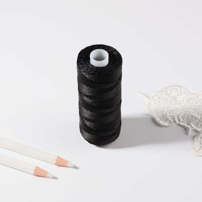 Нитки 375К, 120 м, цвет чёрный №6818 Нитки 375К, 120 м, цвет чёрный №6818