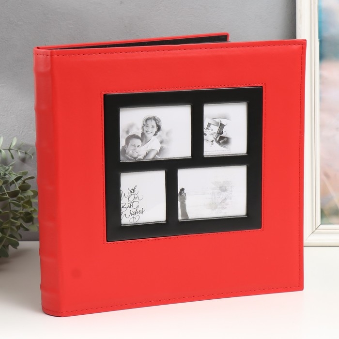 Фотоальбом на 600 фото 10х15 Фотоальбом на 600 фото 10х15 "Гладкость" кожзам, красный 34,5х5,5х36,5 см