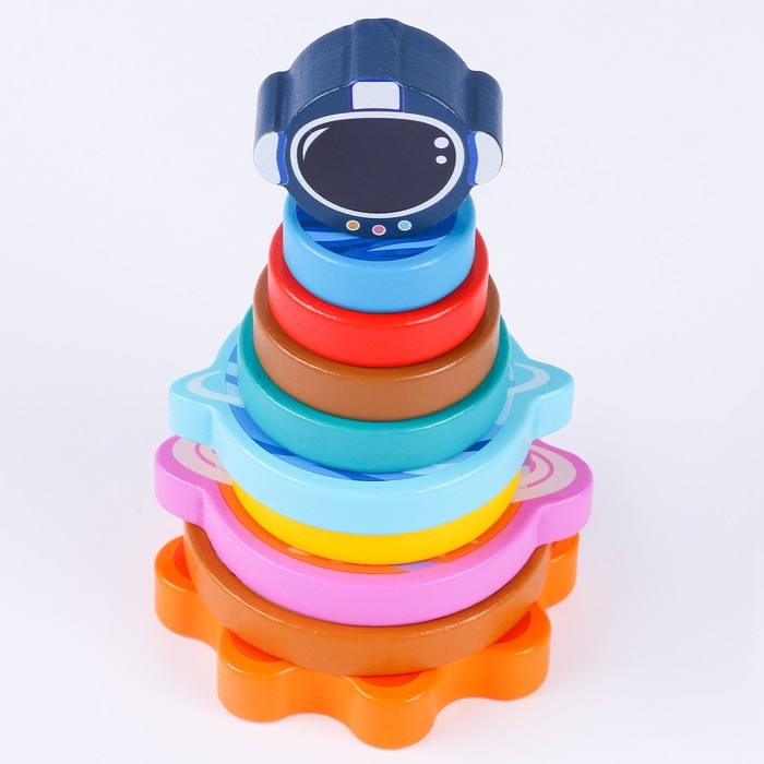 Деревянная пирамидка «Космос», 16 см Деревянная пирамидка «Космос», 16 см