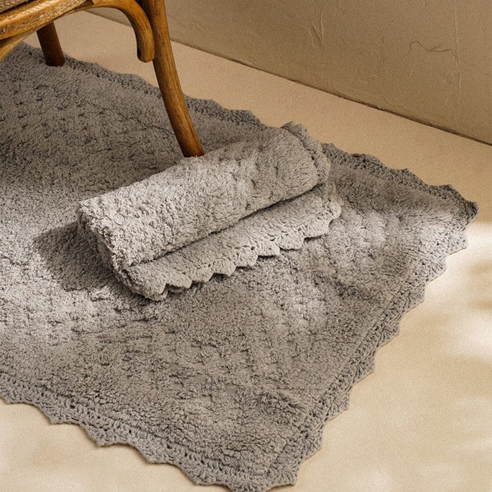 Коврики для ванной SL Home, 2 шт: 50×70 см, 60×100 см, цвет серый