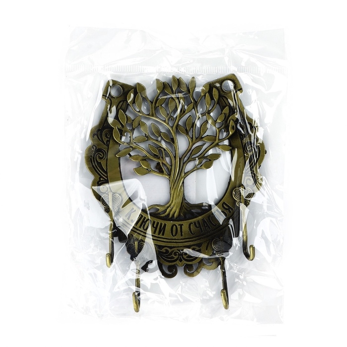 Ключница настенная «Ключи от счастья», дерево, 9.6 х 10.7 см Ключница настенная «Ключи от счастья», дерево, 9.6 х 10.7 см