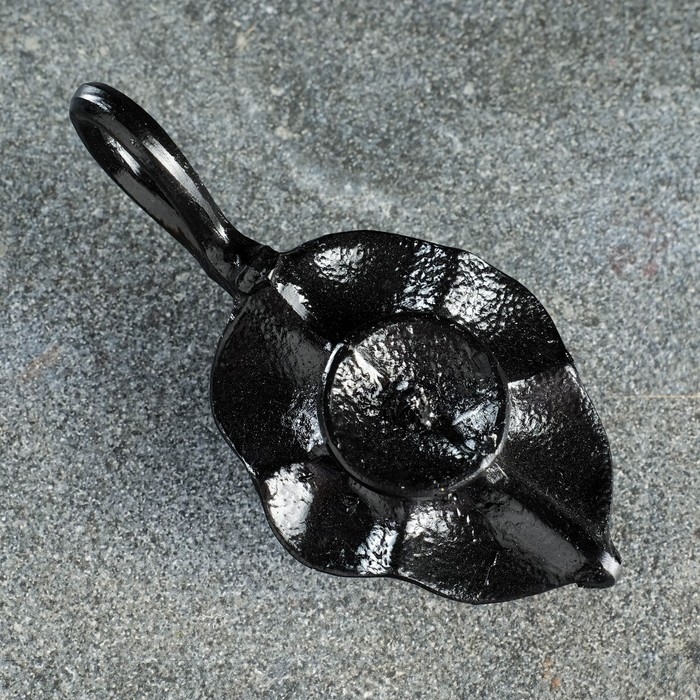 Подсвечник Подсвечник "Лампа" черный 6х7х15см