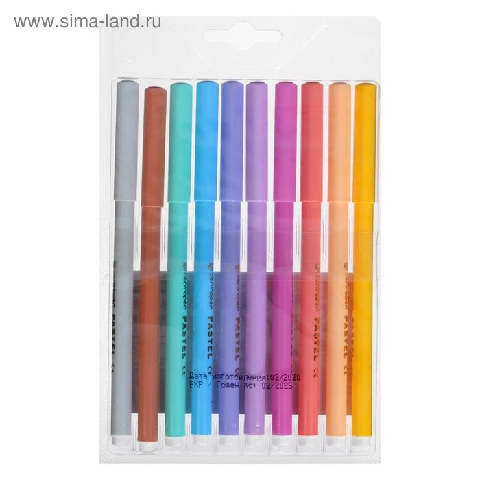 Фломастеры 10 цветов 2.0 мм Centropen 7550 TP Colour World Pastel, смываемые, европодвес Фломастеры 10 цветов 2.0 мм Centropen 7550 TP Colour World Pastel, смываемые, европодвес