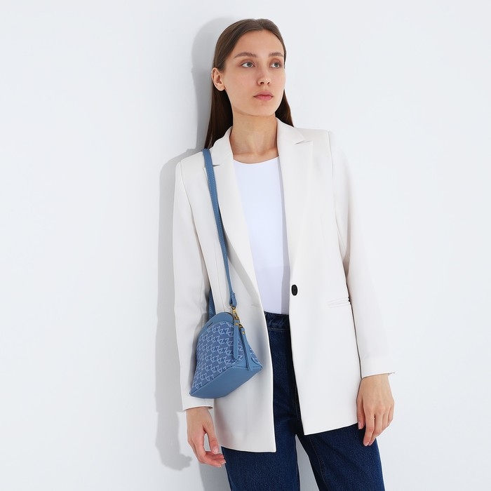 Сумка кросс-боди на молнии, цвет голубой Сумка кросс-боди на молнии, цвет голубой