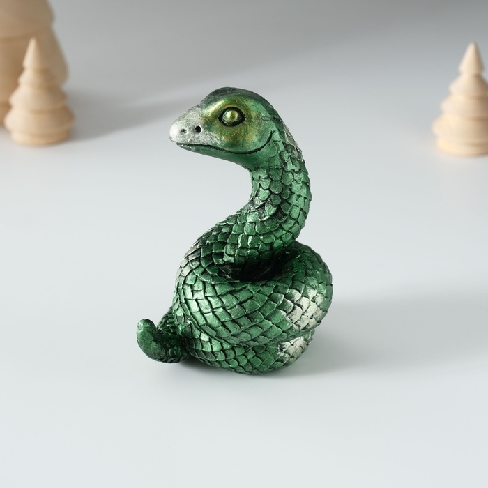 Сувенир полистоун Сувенир полистоун "Змейка с сиянием" МИКС 6х6х10 см