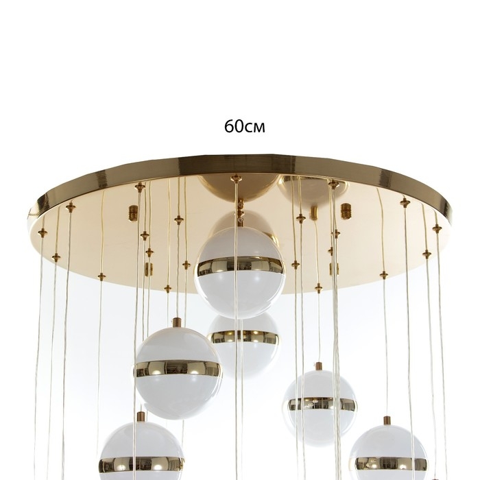 Светильник-каскад Светильник-каскад "Одилия" 24хLED 72Вт 3000К золото 60х60х300 см BayerLux