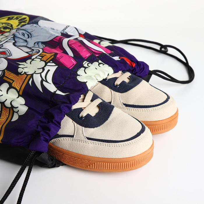 Мешок для обуви на шнурке, цвет фиолетовый/разноцветный Мешок для обуви на шнурке, цвет фиолетовый/разноцветный