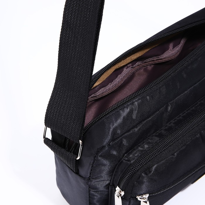 Сумка кросс-боди на молнии, цвет чёрный Сумка кросс-боди на молнии, цвет чёрный