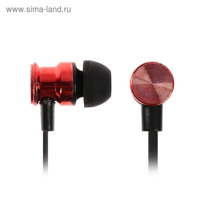 Наушники Luazon W-16, вакуумные, микрофон, плоский провод, кнопка ответа, МИКС