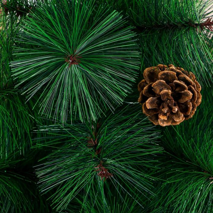 Кедр зеленый шишки 60 см, d нижнего яруса 50 см, d игл 10 см, 35 веток, пласт подставка Кедр зеленый шишки 60 см, d нижнего яруса 50 см, d игл 10 см, 35 веток, пласт подставка