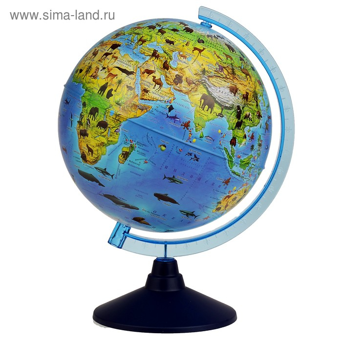Глoбус зоогеографический (детский) Глoбус зоогеографический (детский) "Классик Евро", диаметр 250 мм