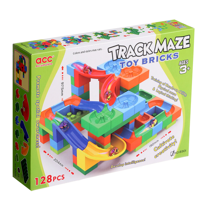 Конструктор блочный марблс «Турбошарики», 128 деталей Конструктор блочный марблс «Турбошарики», 128 деталей