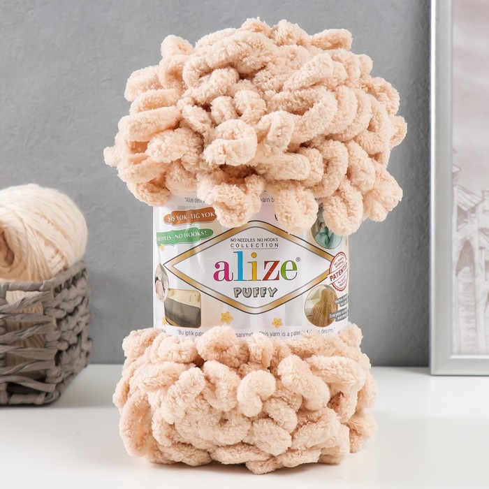 Пряжа Пряжа "Puffy" 100 % микрополиэстер 9м/100г (310 св. бежевый)