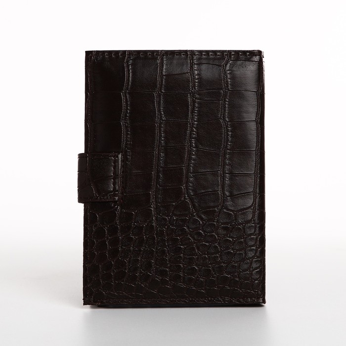 Обложка для документов 2 в 1: автодокументы, паспорт, цвет коричневый