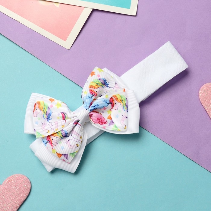 Повязка для волос Повязка для волос "Оливия" единорожки, 3х16 см