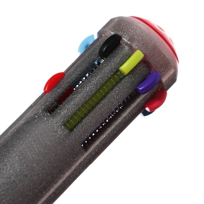 Ручка шариковая автоматическая, 10 цветов, Ручка шариковая автоматическая, 10 цветов, "Carioca", узел 1.0 мм, стандартная палитра, микс