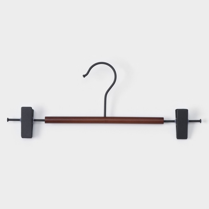 Вешалка для брюк и юбок LaDо́m Sombre, 31×12 см, с зажимами, цвет коричневый