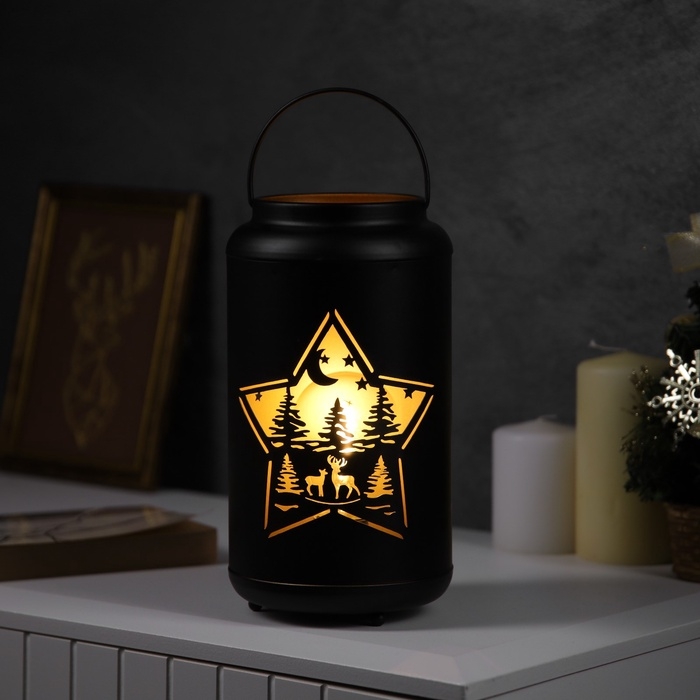 Фигура световая Фигура световая "Звездная ночь", 12.3x23 см, 1 LED. АААх3 (не в компл.), свечение тёплое белое