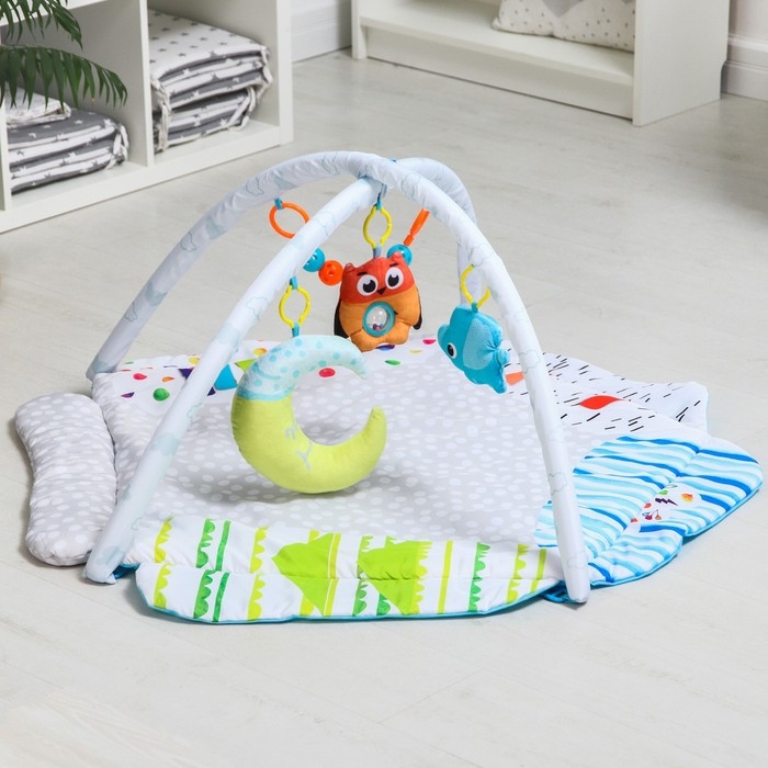 Развивающий коврик «Совушка», подушечки, с дугами, 84х82х0,5 Развивающий коврик «Совушка», подушечки, с дугами, 84х82х0,5