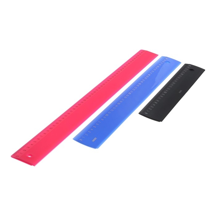 Набор линеек 3 штуки, Calligrata 25/40/50 см непрозрачные, МИКС Набор линеек 3 штуки, Calligrata 25/40/50 см непрозрачные, МИКС