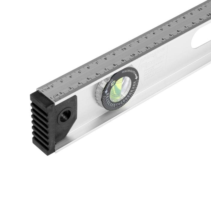 Уровень алюминиевый ТУНДРА  Уровень алюминиевый ТУНДРА "Рельс", 3 глазка (1 поворотный), 800 мм