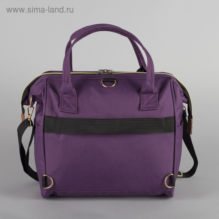 Сумка-рюкзак 2 в 1 на колёсах 18 Сумка-рюкзак 2 в 1 на колёсах 18", отдел на молнии, наружный карман, цвет фиолетовый