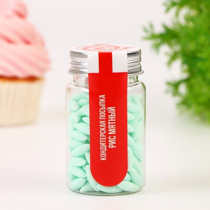 Кондитерская посыпка &laquo;Рис мятный", 50 г