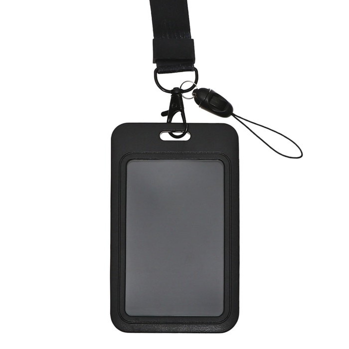 Бейдж-карман вертикальный пластиковый, внешний 110x68мм, внутренний 85x54мм, лента 80x2см, чёрный. Бейдж-карман вертикальный пластиковый, внешний 110x68мм, внутренний 85x54мм, лента 80x2см, чёрный.