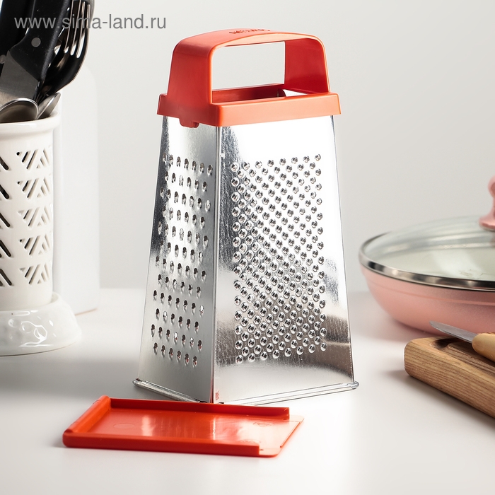Тёрка Доляна «Универсал», 4 грани, с крышкой-дозатором и пластиковой ручкой, 11×9×21 см, цвет МИКС Тёрка Доляна «Универсал», 4 грани, с крышкой-дозатором и пластиковой ручкой, 11×9×21 см, цвет МИКС