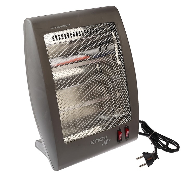 Обогреватель ENGY EN-505 mini, кварцевый инфракрасный, 800 Вт, серый Обогреватель ENGY EN-505 mini, кварцевый инфракрасный, 800 Вт, серый