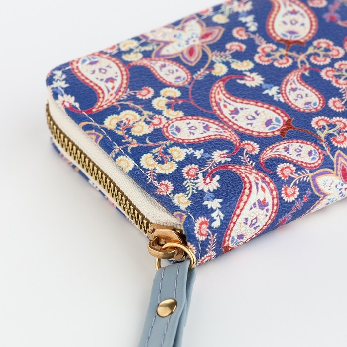 Кошелёк женский на молнии, цвет синий Кошелёк женский на молнии, цвет синий