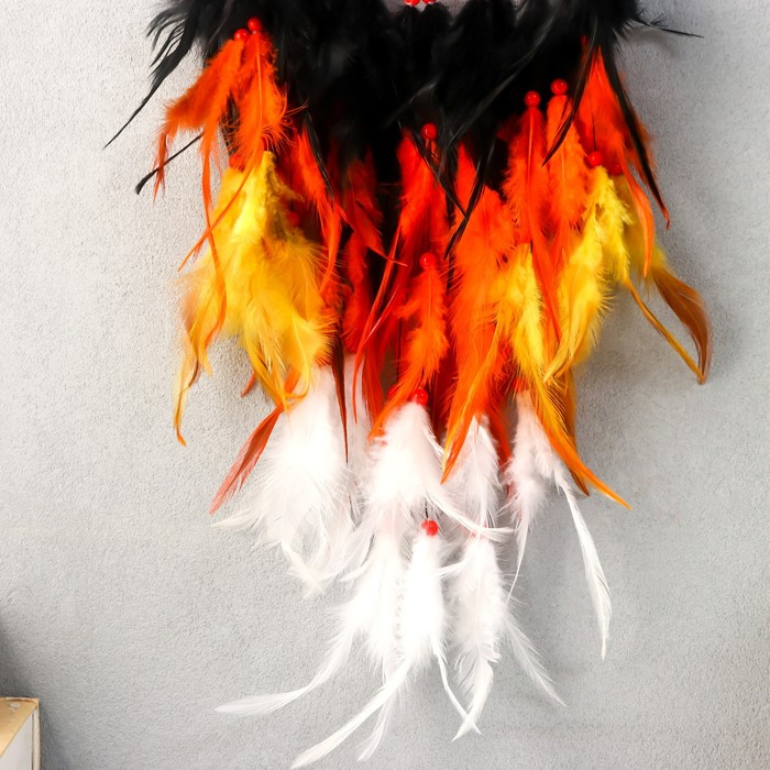 Ловец снов Ловец снов "Паутинка" чёрно-жёлто-оранжевый d=18 см 68х18 см