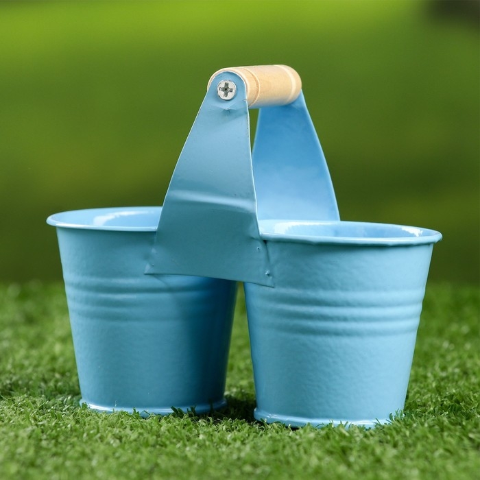 Кашпо двойное с ручкой 11*5*8,5см Кашпо двойное с ручкой 11*5*8,5см