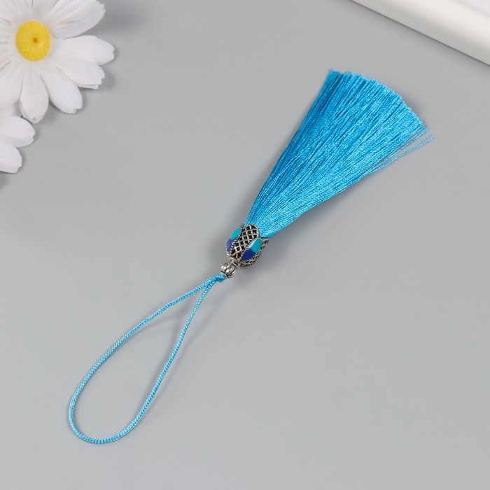 Декор для творчества текстиль Декор для творчества текстиль "Кисть Падишах" синие набор 2 шт 9х1 см