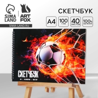 Скетчбук А4, 40 л. 100 г/м «Футбол»