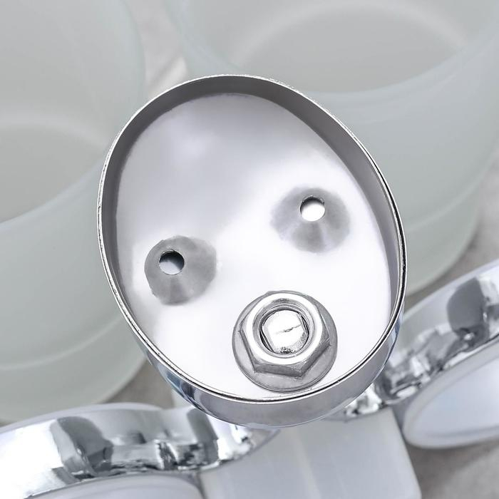 Держатель для зубных щёток настенный, Accoona A11004, 2 стакана, стекло, цвет хром Держатель для зубных щёток настенный, Accoona A11004, 2 стакана, стекло, цвет хром