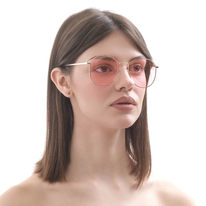 Очки солнцезащитные Очки солнцезащитные "OneSun", дужка 13 см, ширина 13 см, линза 4.5 х 5 см, розовые