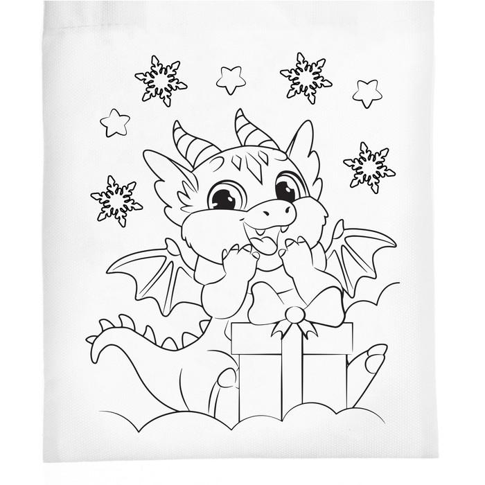 Сумка-шопер, раскраска «Дракон. Новый год» Сумка-шопер, раскраска «Дракон. Новый год»