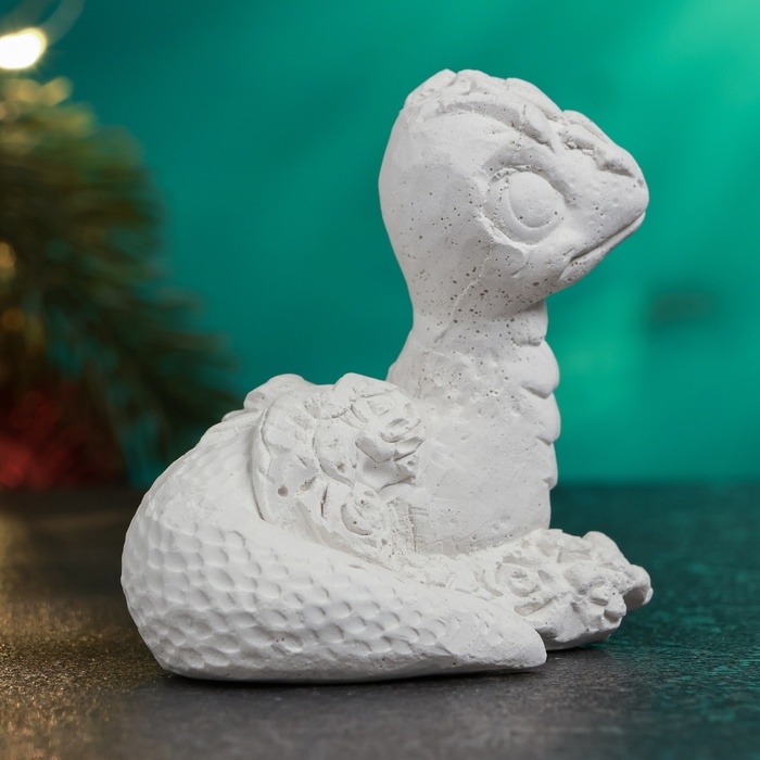 Новый год. Символ 2025. Фигура для раскраски  Новый год. Символ 2025. Фигура для раскраски "Малыш змееныш" 8х4х6см